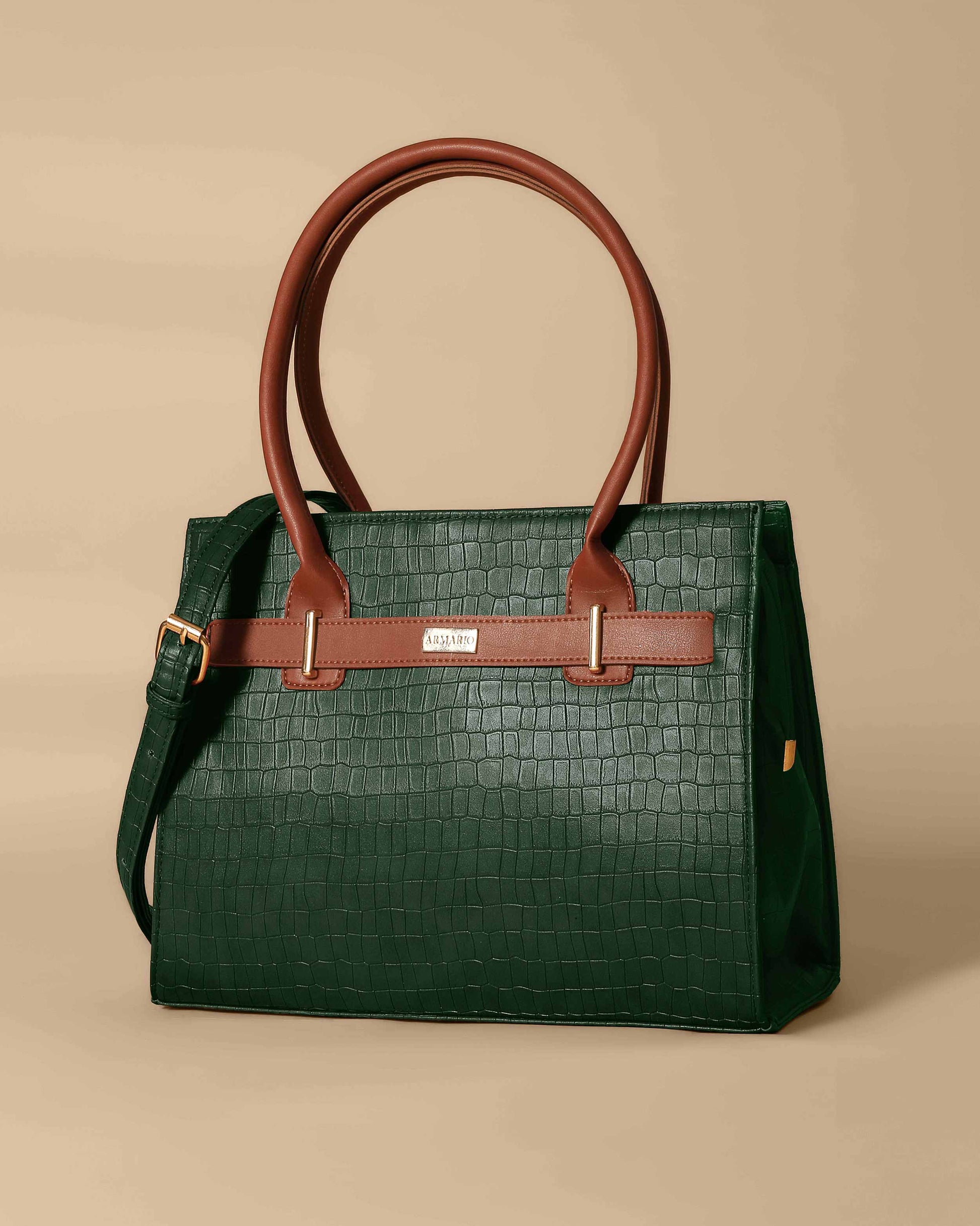 Vintage Crocodile Bag ( Olive Green)